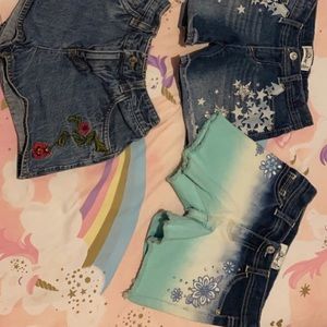 Girls jean shorts lot